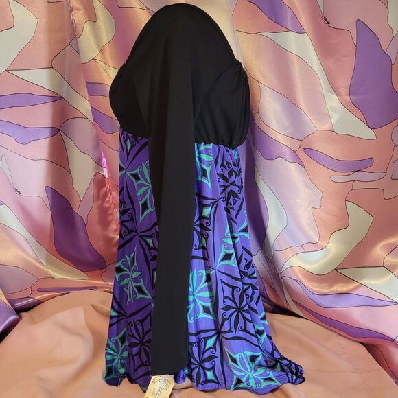 Golds Infinity Gyaru Gal Style Dress Women's Small Long Sleeve Purple Rare Japan - Picture 11 of 12